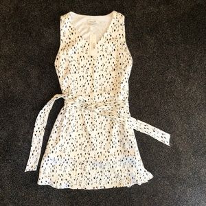Gilli Boutique Mini Dress, White with Black and Grey Marks. Size Medium.